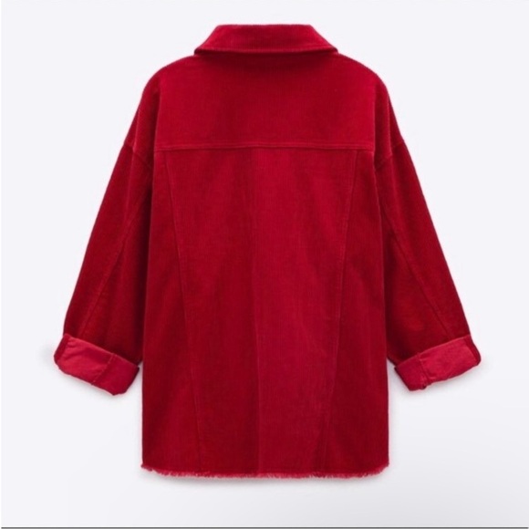 ZARA Corduroy Oversized Shacket Size Medium - Picture 7 of 13